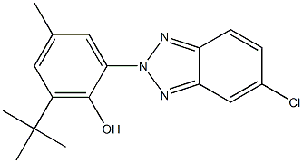 2- (2'-hydroxy-3'-tert-butyl-5'-methylphenyl) -5-chlorobenzotriazole Structure