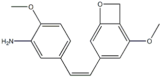 (Z)-5,4'-dimethoxy-3,4-methyleneoxy-3'-aminostilbene Structure