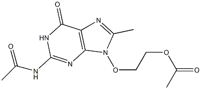 N2-acetyl-9-(2-acetoxyethoxy)methylguanine Structure