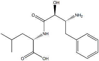 N-[(2S,3R)-4-phenyl-3-amino-2-hydroxybutyryl]-L-leucine Structure