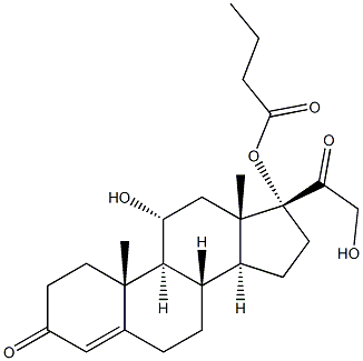 Hydrocortisone-17-butyrate Structure