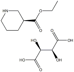 3-S-piperidinecarboxylic acid ethyl ester-D-(-) tartrate Structure