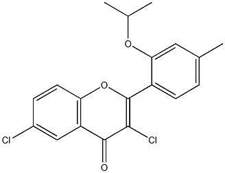 3,6-dichloro-2'-isopropyloxy-4'-methylflavone Structure