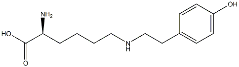 N(epsilon)-(2-(4-hydroxyphenyl)ethyl)lysine Structure