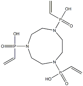 1,4,7-triazacyclononane-1,4,7-tris(methylene methylphosphinic acid) 구조식 이미지