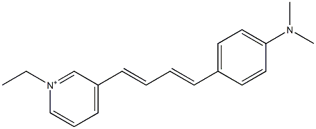 3-(4-(4-(dimethylamino)phenyl)-1,3-butadienyl)-N-ethylpyridinium Structure