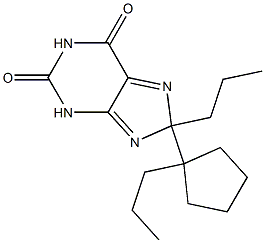 8-dipropyl-8-cyclopentylxanthine Structure