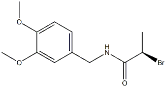 (R,S)-2-BROMO-N-(3',4'-DIMETHOXY-BENZYL)-PROPANAMIDE 구조식 이미지