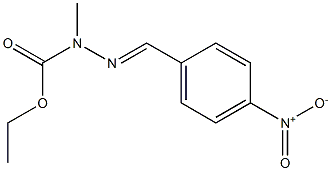 N'-METHYL-N'-ETHOXYCARBONYL-(PARA-NITRO)-BENZALDEHYDEHYDRAZONE Structure