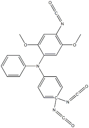 4,4',4'-TRIISOCYANATO-2,5-DIMETHOXYTRIPHENYLAMINE Structure