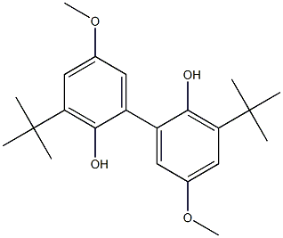 2,2'-DIHYDROXY-3,3'-DI-TERT-BUTYL-5,5'-DIMETHOXY-BIPHENYL 구조식 이미지