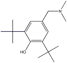 2,6-DI-TERT-BUTYL-ALPHA-DIMETHYLAMINO-PARA-CRESOL 구조식 이미지