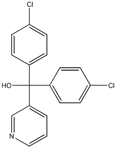 ALPHA,ALPHA-BIS(PARA-CHLOROPHENYL)-3-PYRIDINEMETHANOL Structure