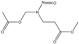 N-(2-METHOXYCARBONYLETHYL)-N-(ACETOXYMETHYL)NITROSAMINE 구조식 이미지