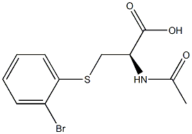 N-ACETYL-S-ORTHO-BROMOPHENYL-CYSTEINE Structure