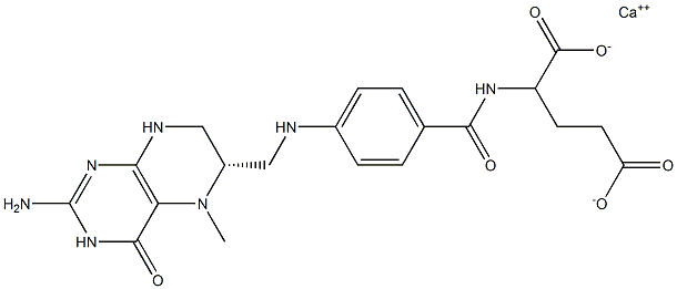 [6S]-5-METHYLTETRAHYDROFOLICACID,CALCIUMSALT Structure