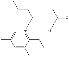 1-BUTYL-2-ETHYL-3,5-DIMETHYLPYRIDINIUMACETATE Structure