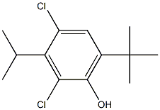 6-TERT-BUTYL-2,4-DICHLORO-3-ISOPROPYLPHENOL Structure