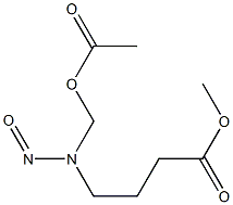 N-(3-METHOXYCARBONYLPROPYL)-N-(1-ACETOXYMETHYL)NITROSAMINE 구조식 이미지