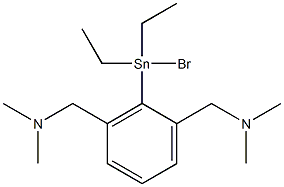 (2,6-BIS[(DYMETHYLAMINO)METHYL]PHENYL)DIETHYLTINBROMIDE Structure