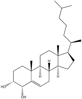 CHOLEST-5-ENE-3ALPHA,4ALPHA-DIOL 구조식 이미지