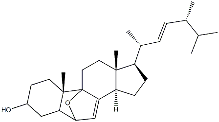 6,9-Epoxy-ergosta-7,22-dien-3-ol Structure