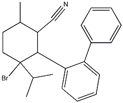 2-CYANO-4-BROMOMENTHYLBIPHENYL 구조식 이미지