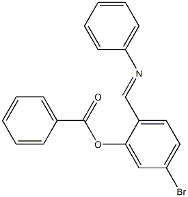 5-BROMO-2-(PHENYLIMINOMETHYL)PHENYL BENZOATE 구조식 이미지