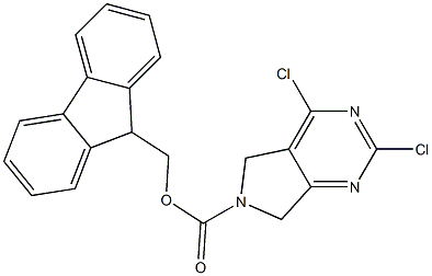 FMOC-2,4-DICHLORO-6,7-DIHYDRO-5H-PYRROLO[3,4-D]PYRIMIDINE 구조식 이미지