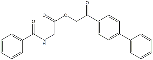 hippuric acid p-phenyl phenacyl ester 구조식 이미지