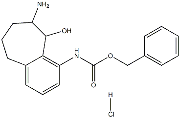 (8-amino-9-hydroxy-6,7,8,9-tetrahydro-5h-benzocyclohepten-1-yl)-carbamic acid benzyl ester hydrochloride Structure