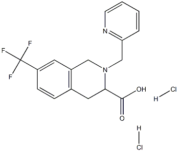 2-pyridin-2-ylmethyl-7-trifluoromethyl-1,2,3,4-tetrahydro-isoquinoline-3-carboxylic acid dihydrochloride Structure