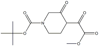 tert-Butyl 4-(2-methoxy-2-oxoacetyl)-3-oxopiperidine-1-carboxylate 구조식 이미지