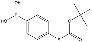 4-(Tert-butoxycarbonylsulfanyl)phenylboronic acid 구조식 이미지