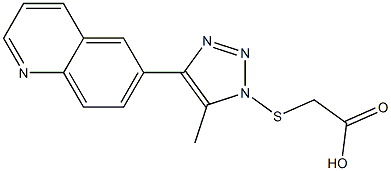 4-METHYL-5-(QUINOLIN-6-YL)TRIAZOLE-3-THIOACETIC ACID 구조식 이미지