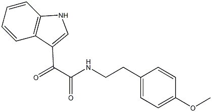 N-(-(4-METHOXYPHENYL)ETHYL)-3-INDOLEGLYOXAMIDE 구조식 이미지