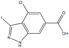 3-IODO-4-CHLOROINDAZOLE-6-CARBOXYLIC ACID 구조식 이미지