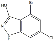 4-BROMO-6-CHLORO-3-HYDROXYINDAZOLE 구조식 이미지