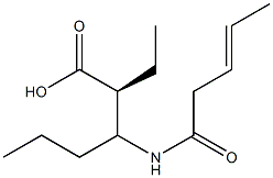 (2S)-2-Ethyl-3-[(3E)-Pent-3-Enoylamino]Hexanoic Acid 구조식 이미지