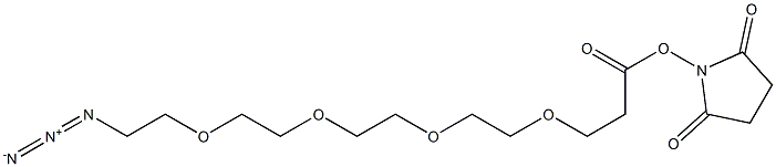 15-Azido-4,7,10,13-tetraoxa-pentadecanoic acid succinimidyl ester Structure