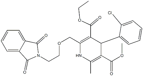 2-[(2-PHTHALIMIDOETHOXY) METHYL]-4-(2-CHOROPHENYL)3-ETHOXY CARBONYL-5-METHOXYCARBONYL-6-METHYL 1,4-DIHYDROPYRIDINE 구조식 이미지