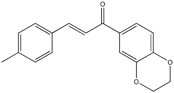 (E)-1-(2,3-dihydrobenzo[b][1,4]dioxin-6-yl)-3-p-tolylprop-2-en-1-one 구조식 이미지