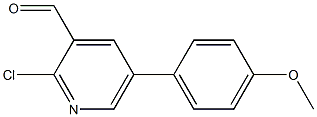 2-chloro-5-(4-methoxyphenyl)pyridine-3-carbaldehyde Structure