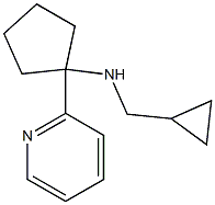 N-(CYCLOPROPYLMETHYL)-1-(PYRIDIN-2-YL)CYCLOPENTANAMINE 구조식 이미지