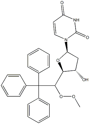 5'-O-Monomethoxyrityl-2'-deoxyuridine Structure