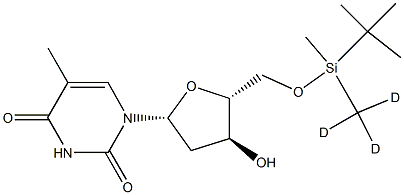 5'-O-tert-Butyldimethylsilyl-D3-thymidine 구조식 이미지