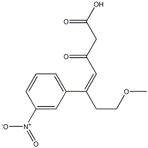 2-METHOXYETHYL-3-NITROBENZTLIDEN ACETOACETATE Structure