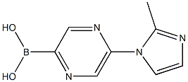 5-(2-METHYLIMIDAZOL-1-YL)PYRAZINE-2-BORONIC ACID 구조식 이미지