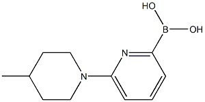 6-(4-METHYLPIPERIDIN-1-YL)PYRIDINE-2-BORONIC ACID Structure