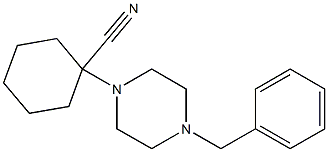 1-(4-BENZYLPIPERAZIN-1-YL)CYCLOHEXANECARBONITRILE 구조식 이미지